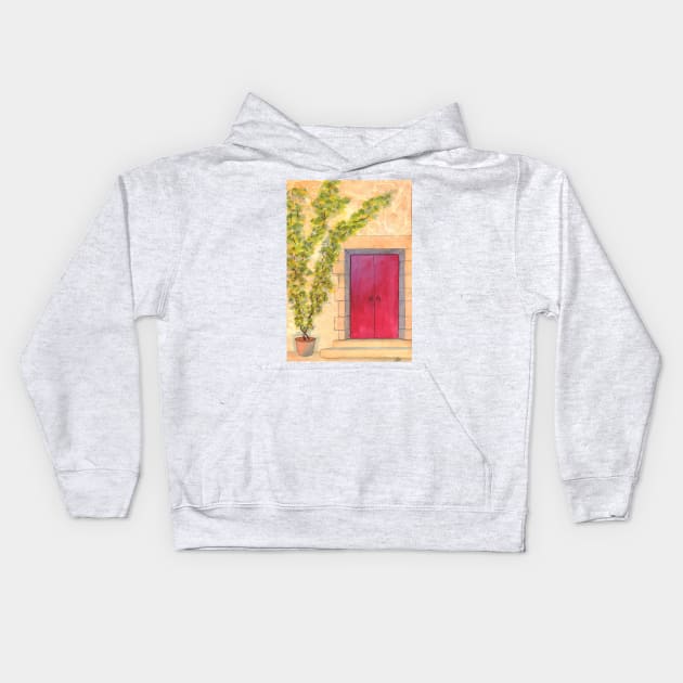 The Red Door Kids Hoodie by jamesknightsart